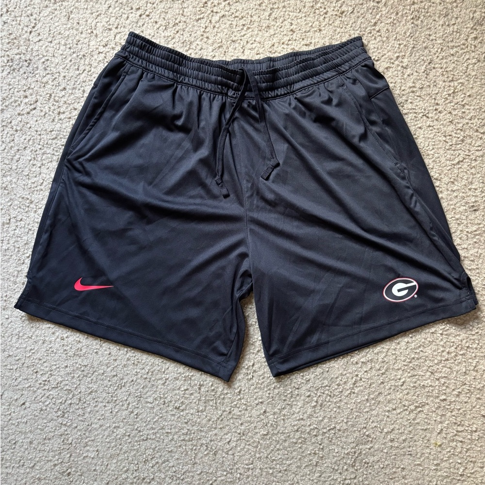 Georgia Nike Black and Red Men's Athletic Shorts